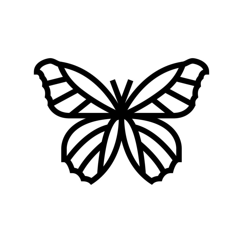 illustrazione vettoriale dell'icona della linea dell'insetto della farfalla