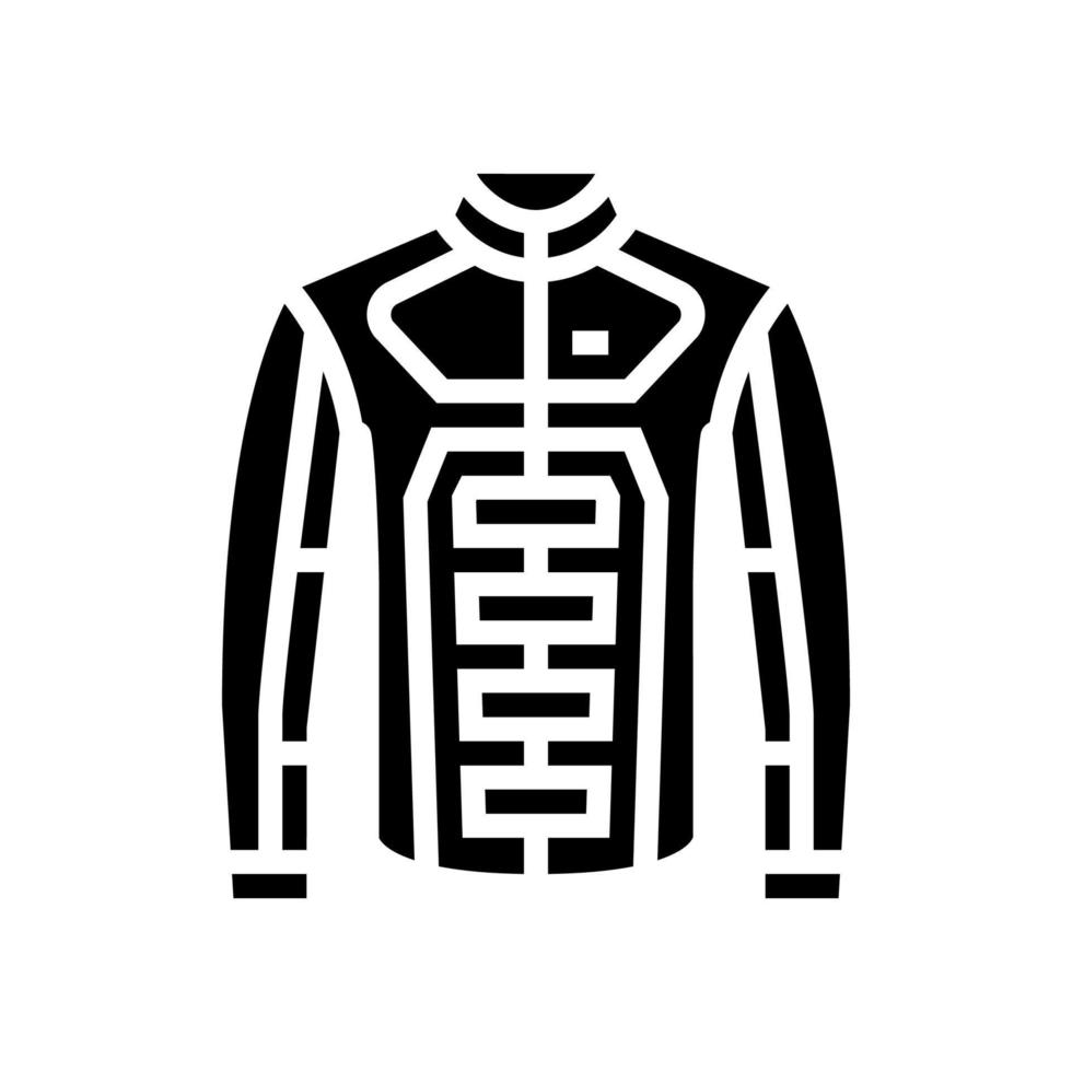 illustrazione vettoriale dell'icona del glifo della motocicletta della giacca