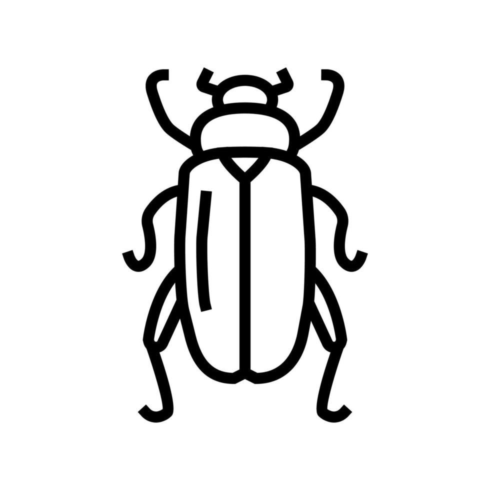 illustrazione vettoriale dell'icona della linea di insetti chafer