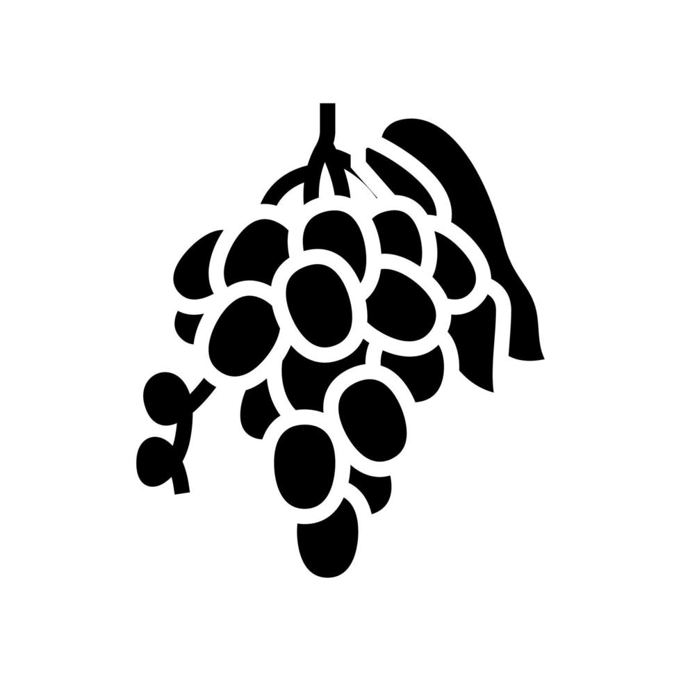 illustrazione vettoriale dell'icona del glifo della bacca del succo d'uva