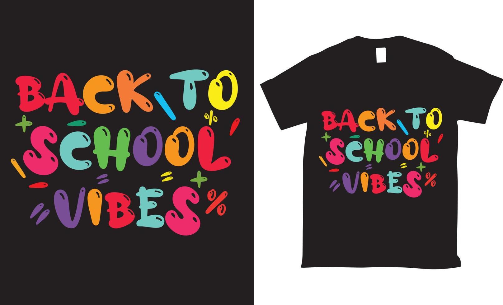 torna a scuola vibes tipografia vettore tshirt design