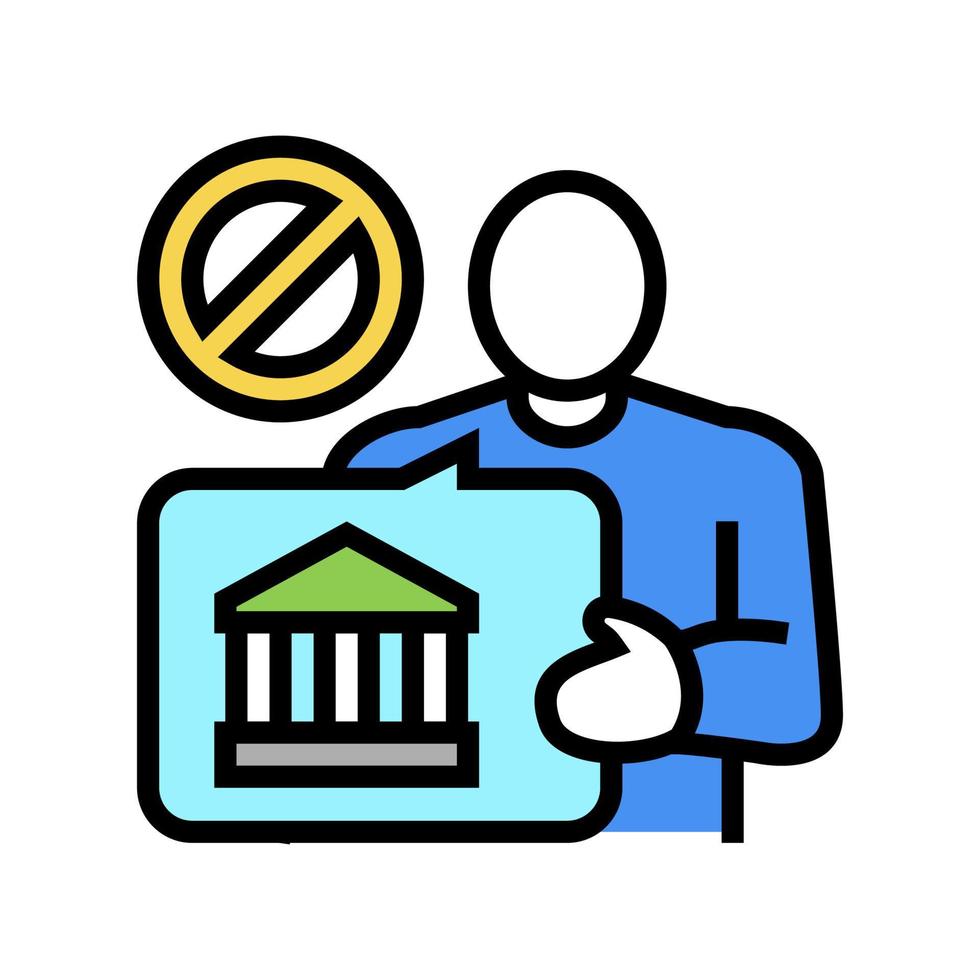illustrazione vettoriale dell'icona del colore della finanza non bancaria