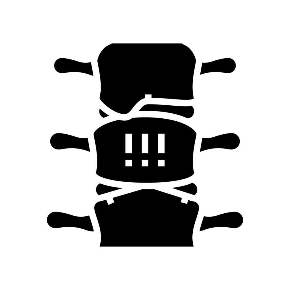 illustrazione vettoriale dell'icona del glifo con spondilite anchilosante