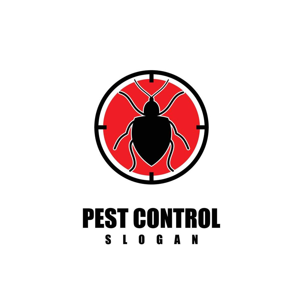 logo di controllo dei parassiti dell'icona vettore