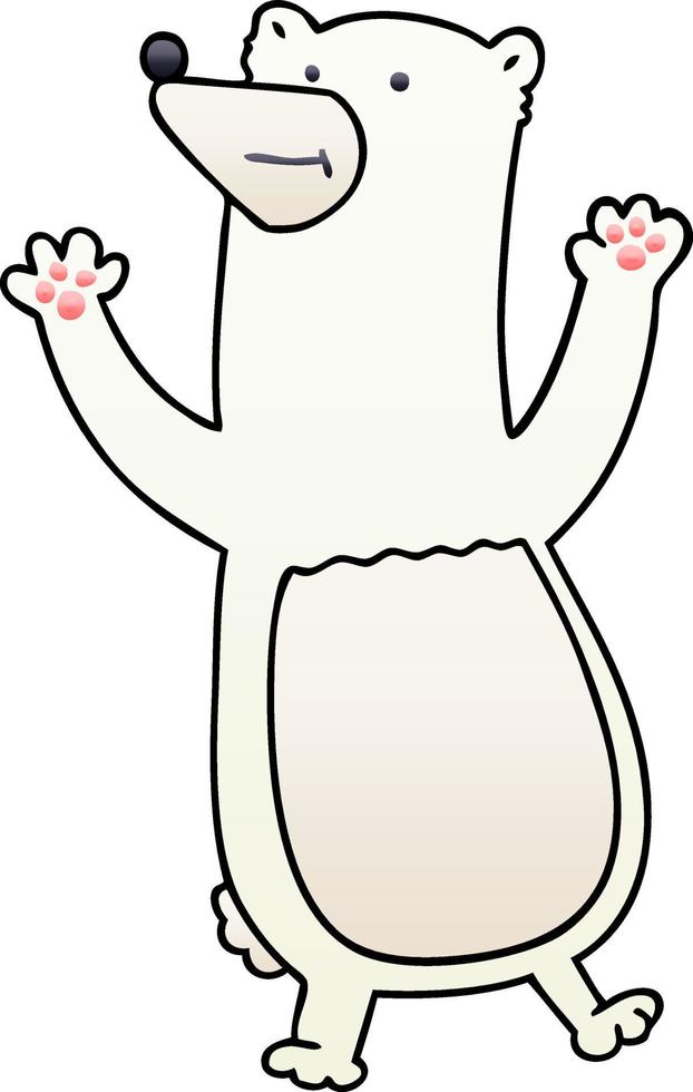 eccentrico orso polare del fumetto sfumato sfumato vettore