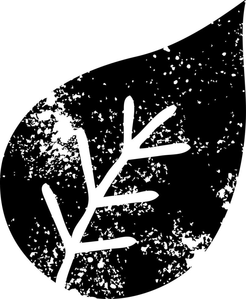 simbolo afflitto foglia d'autunno vettore