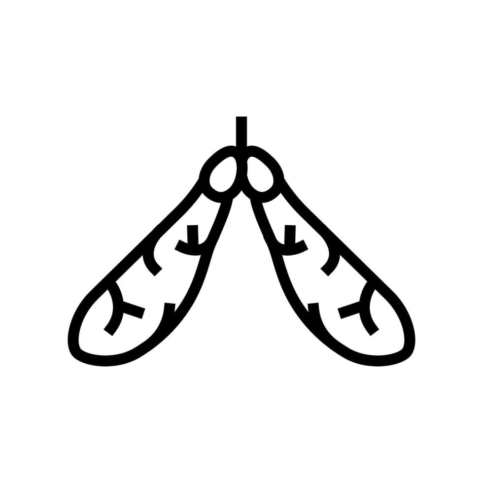 illustrazione vettoriale dell'icona della linea di foglie di acero