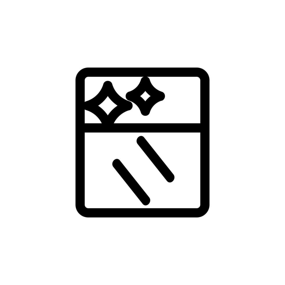 vettore di icone pulite di Windows. illustrazione del simbolo del contorno isolato
