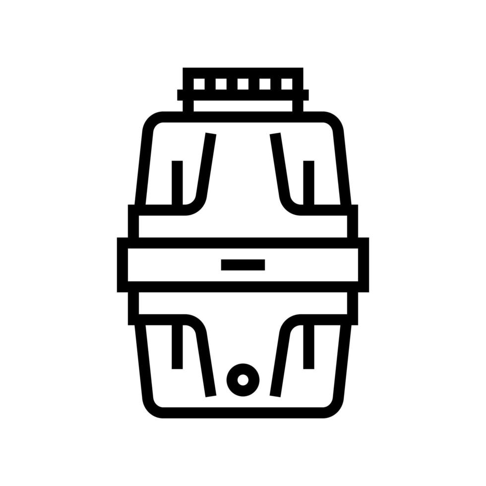 illustrazione vettoriale dell'icona della linea di smaltimento dei rifiuti