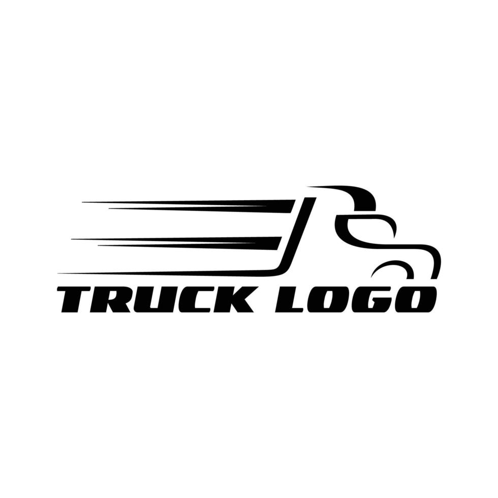 illustrazione vettoriale del modello di logo astratto della siluetta del camion