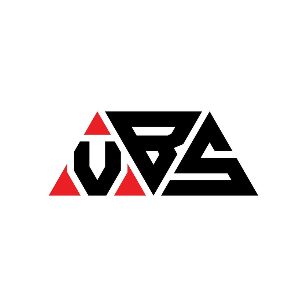 design del logo della lettera del triangolo vbs con forma triangolare. monogramma di design del logo del triangolo vbs. modello di logo vettoriale triangolo vbs con colore rosso. logo triangolare vbs logo semplice, elegante e lussuoso. vbs