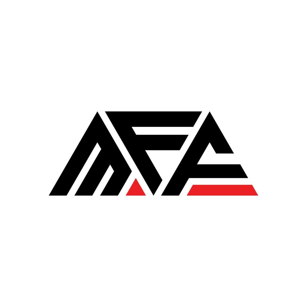 mff triangolo logo design lettera con forma triangolare. MFF triangolo logo design monogramma. modello di logo vettoriale triangolo mff con colore rosso. logo triangolare mff logo semplice, elegante e lussuoso. mff