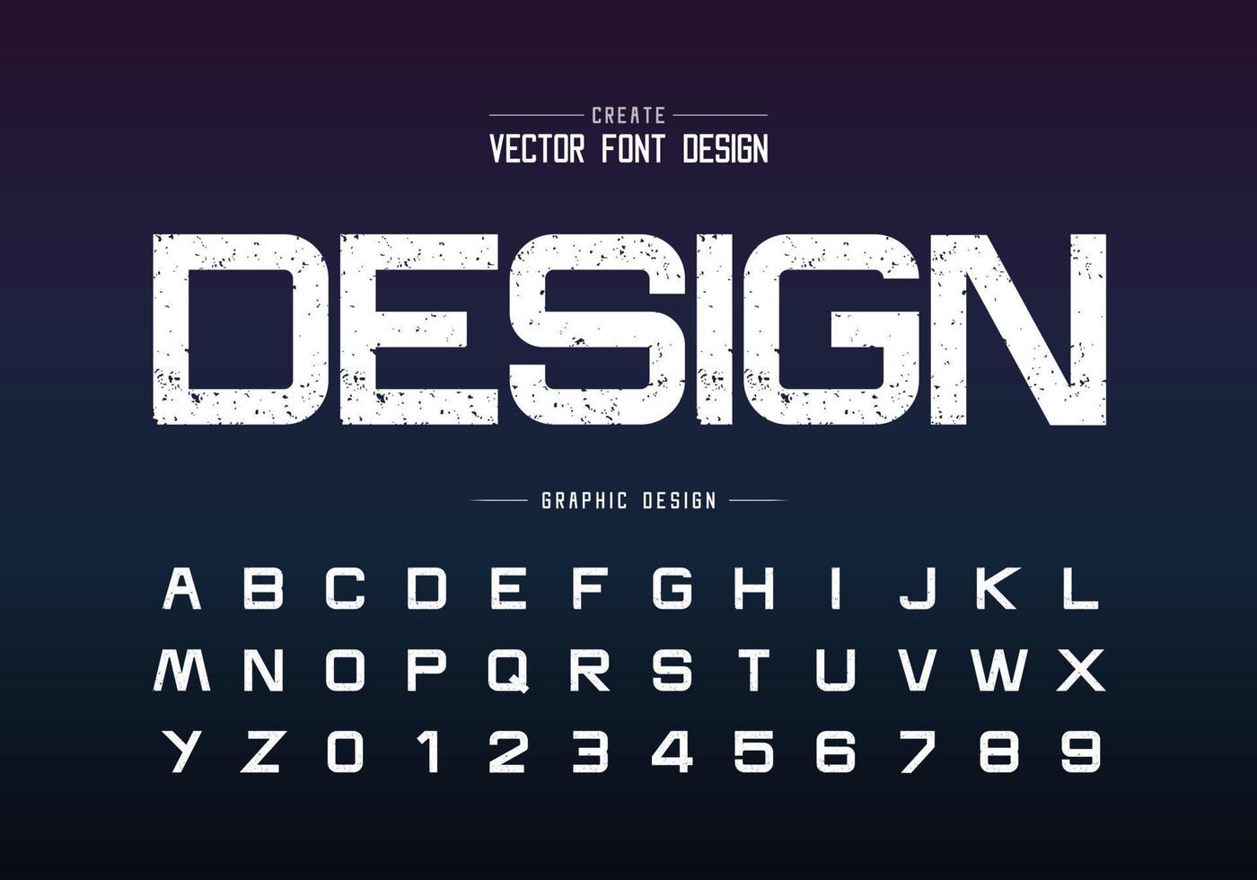 carattere trama e vettore alfabeto, lettera e numero di carattere tipografico dal design approssimativo