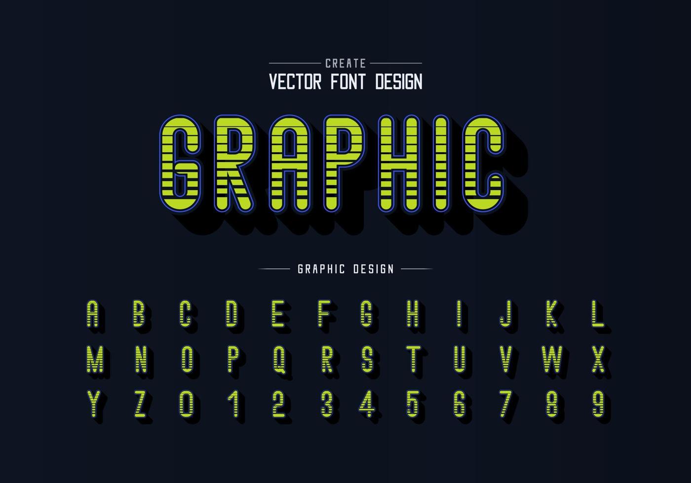 carattere di linea e vettore alfabeto, carattere tipografico in stile lettera digitale e design numerico, testo grafico su sfondo