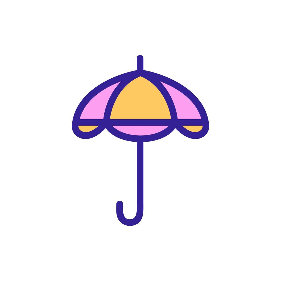 illustrazione del contorno vettoriale dell'icona dell'ombrellone da spiaggia