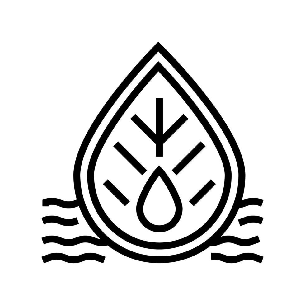 qualità delle acque reflue e dell'icona della linea dell'acqua circostante illustrazione vettoriale