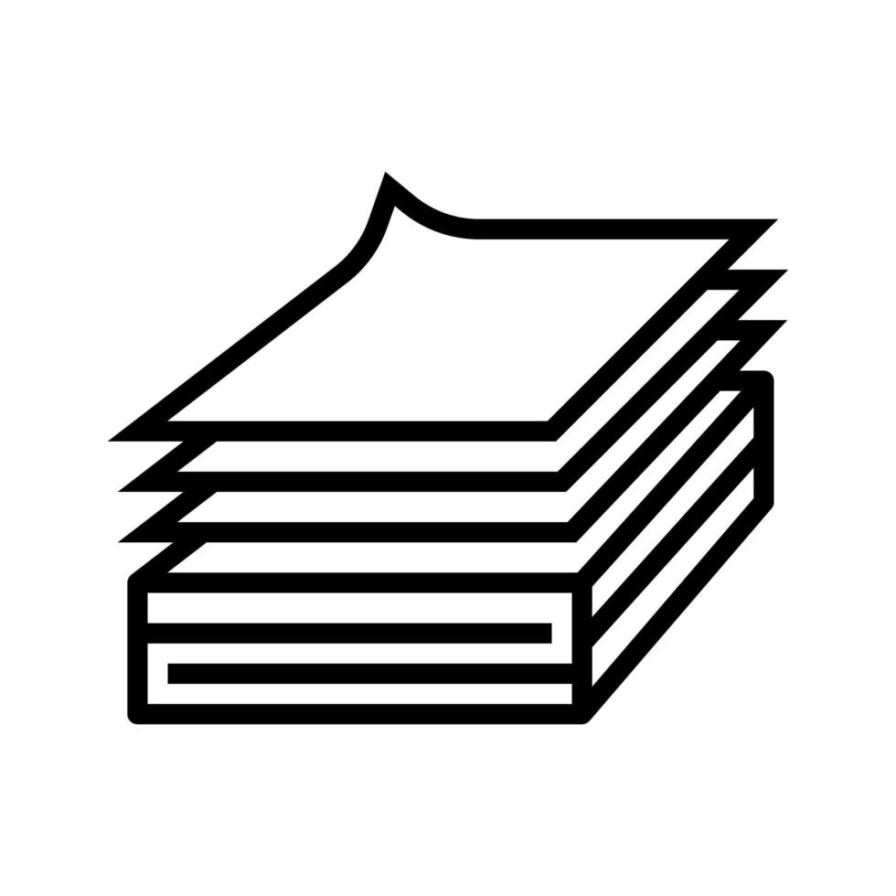 elenco cartaceo linea di produzione del legno icona illustrazione vettoriale