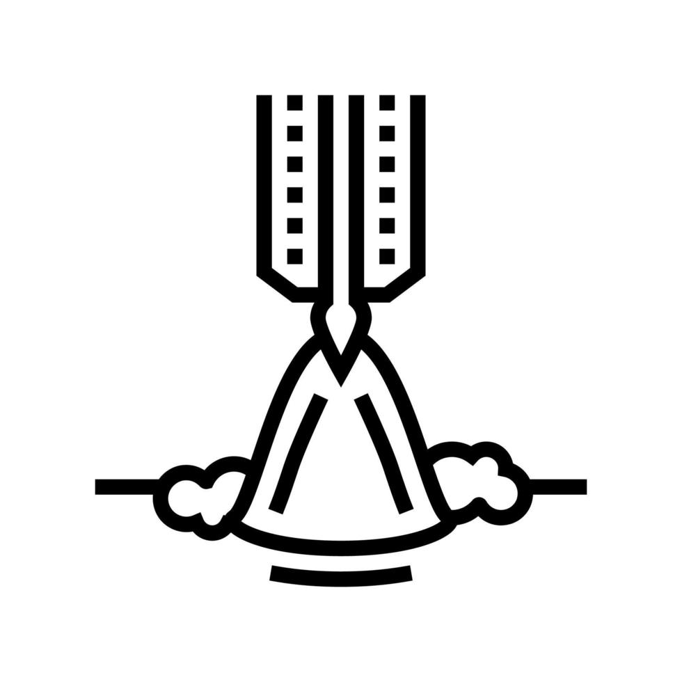 illustrazione vettoriale dell'icona della linea di saldatura di testa