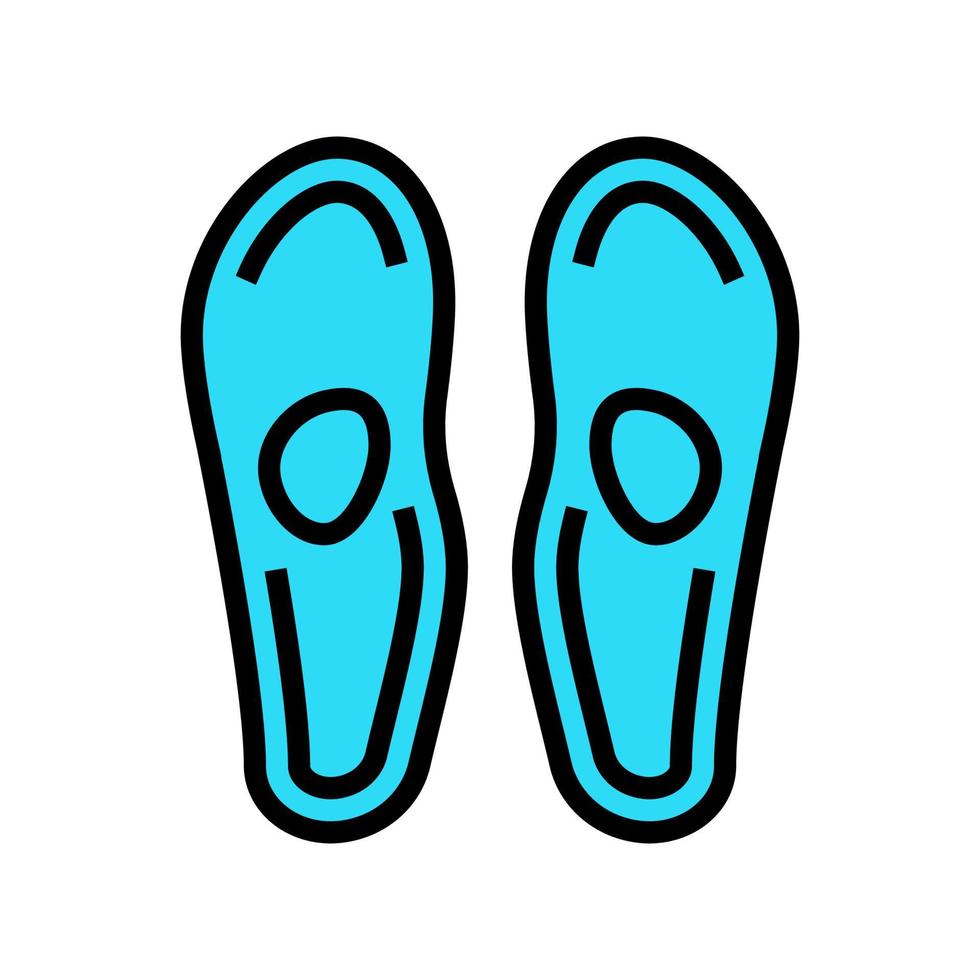 solette per il trattamento piedi piatti icona colore illustrazione vettoriale
