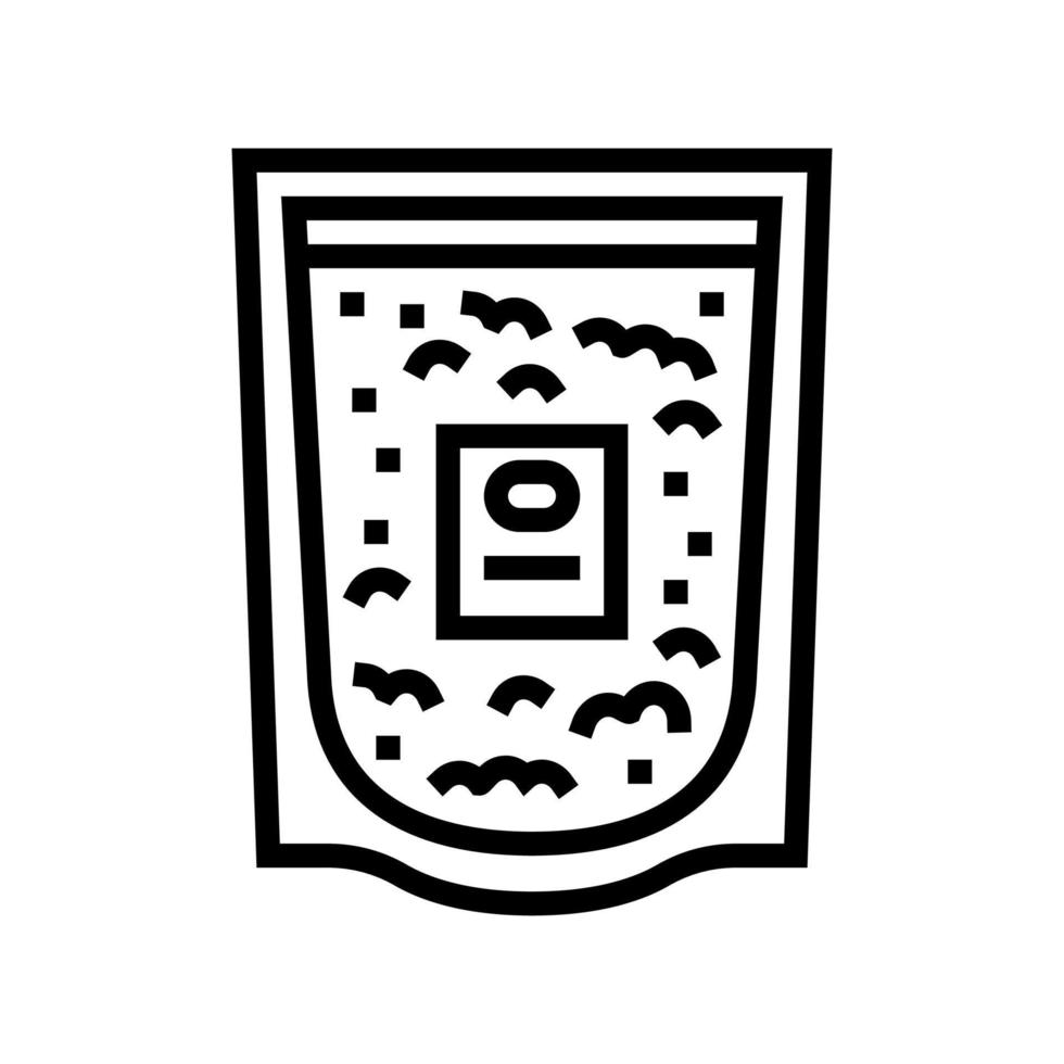 illustrazione vettoriale dell'icona della linea di farina d'avena colloidale