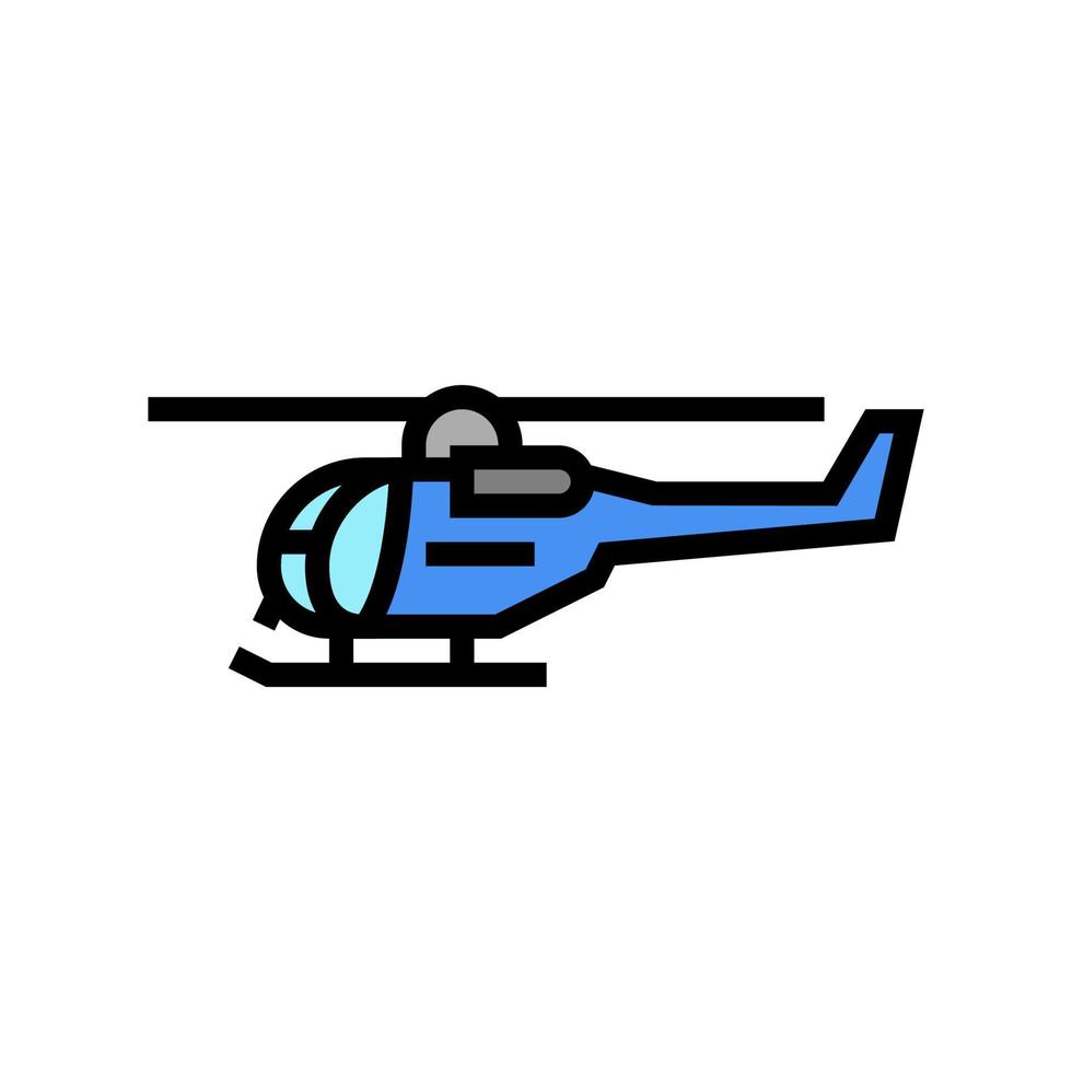 illustrazione vettoriale dell'icona del colore della scuola di volo in elicottero