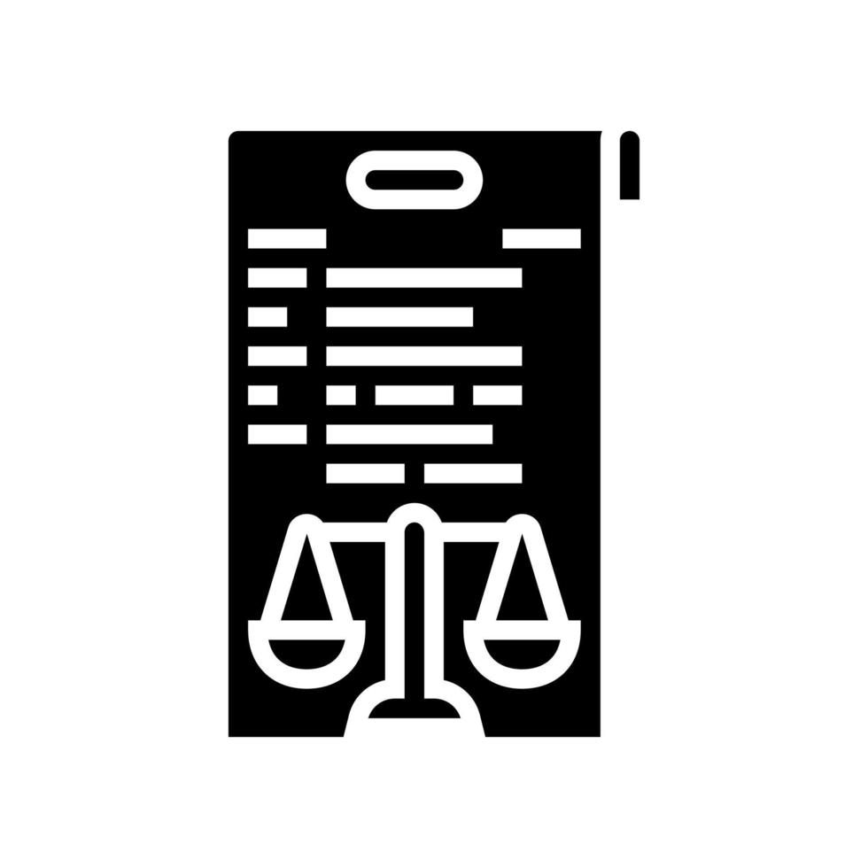 illustrazione vettoriale dell'icona del glifo di due diligence
