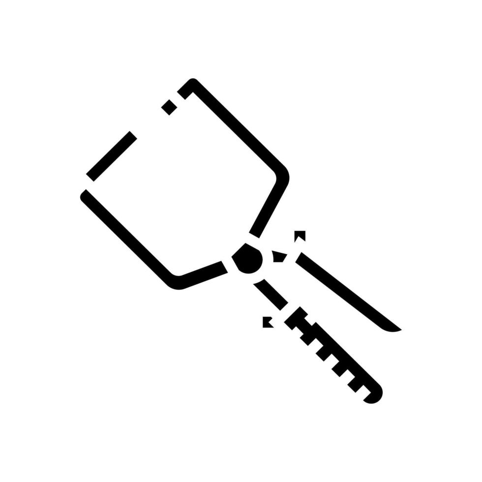 illustrazione vettoriale dell'icona del glifo dello strumento del falegname del morsetto ad angolo retto