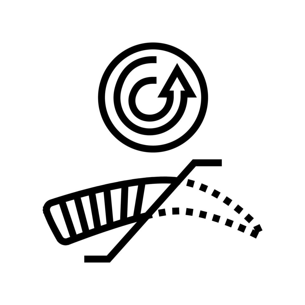 illustrazione vettoriale dell'icona della linea di correzione della fronte