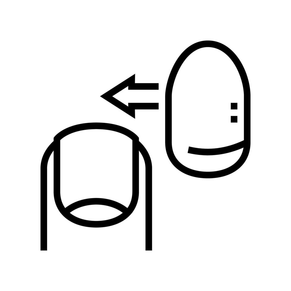illustrazione vettoriale dell'icona della linea dell'unghia acrilica