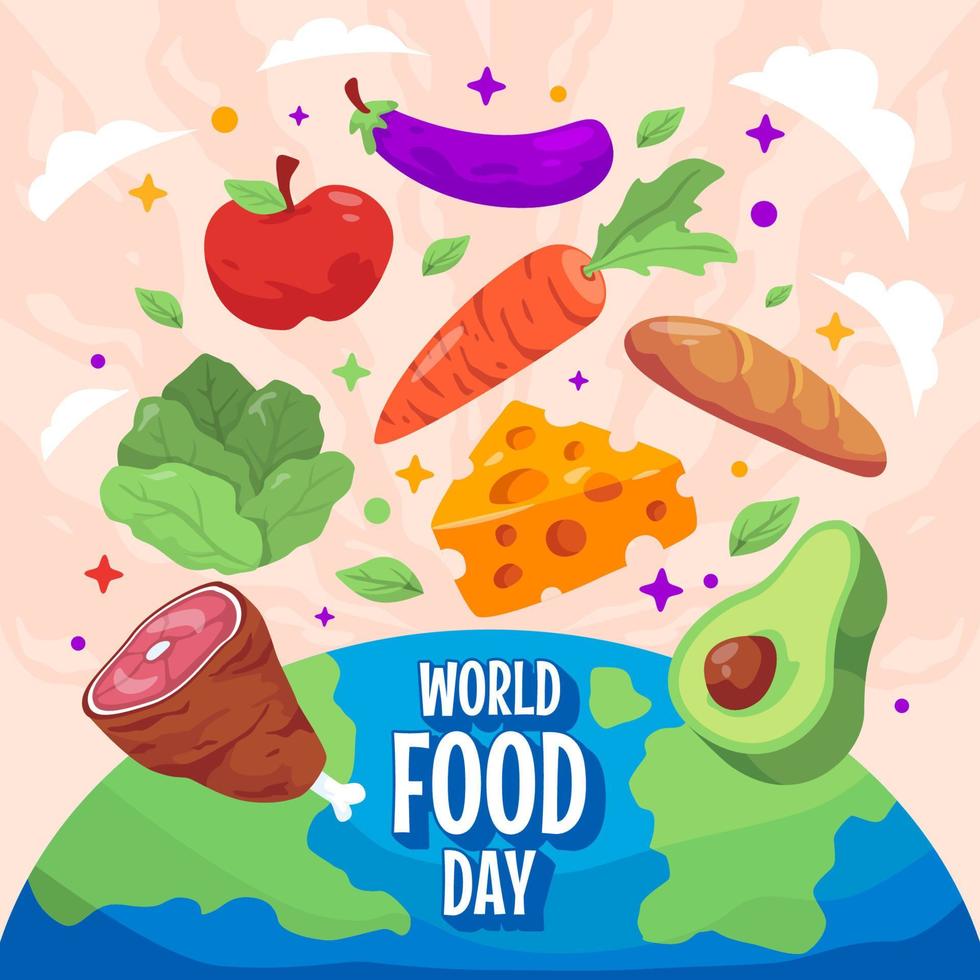 concetto di giornata mondiale dell'alimentazione vettore