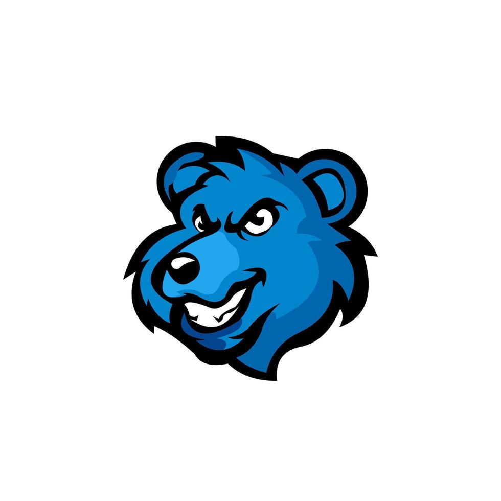 orso mascotte logo design colorato vettore