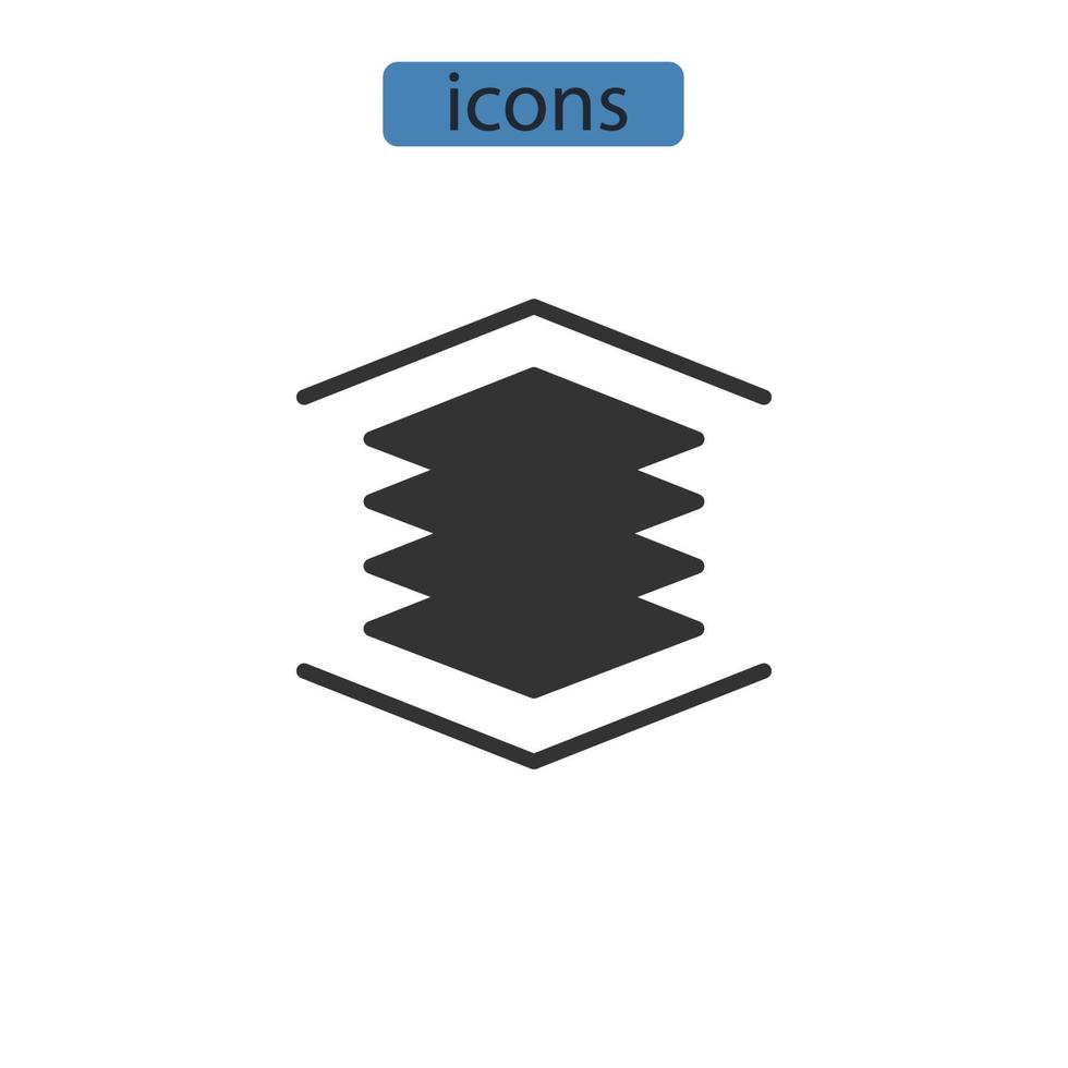 icone multistrato simbolo elementi vettoriali per il web infografico