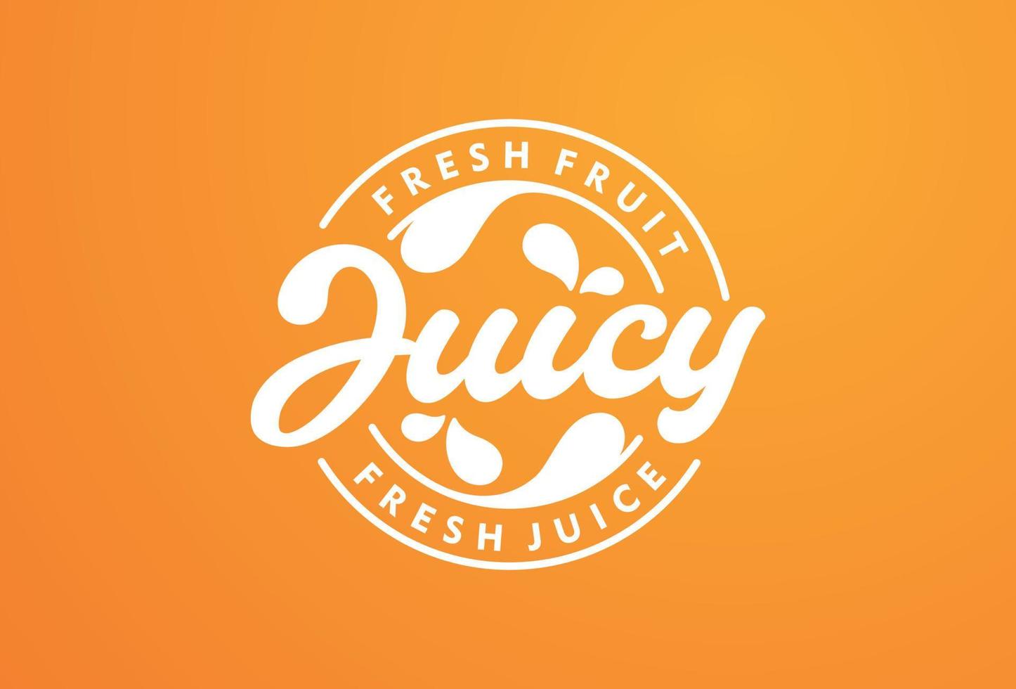 succo di frutta fresco adesivo emblema logo design template vettoriale