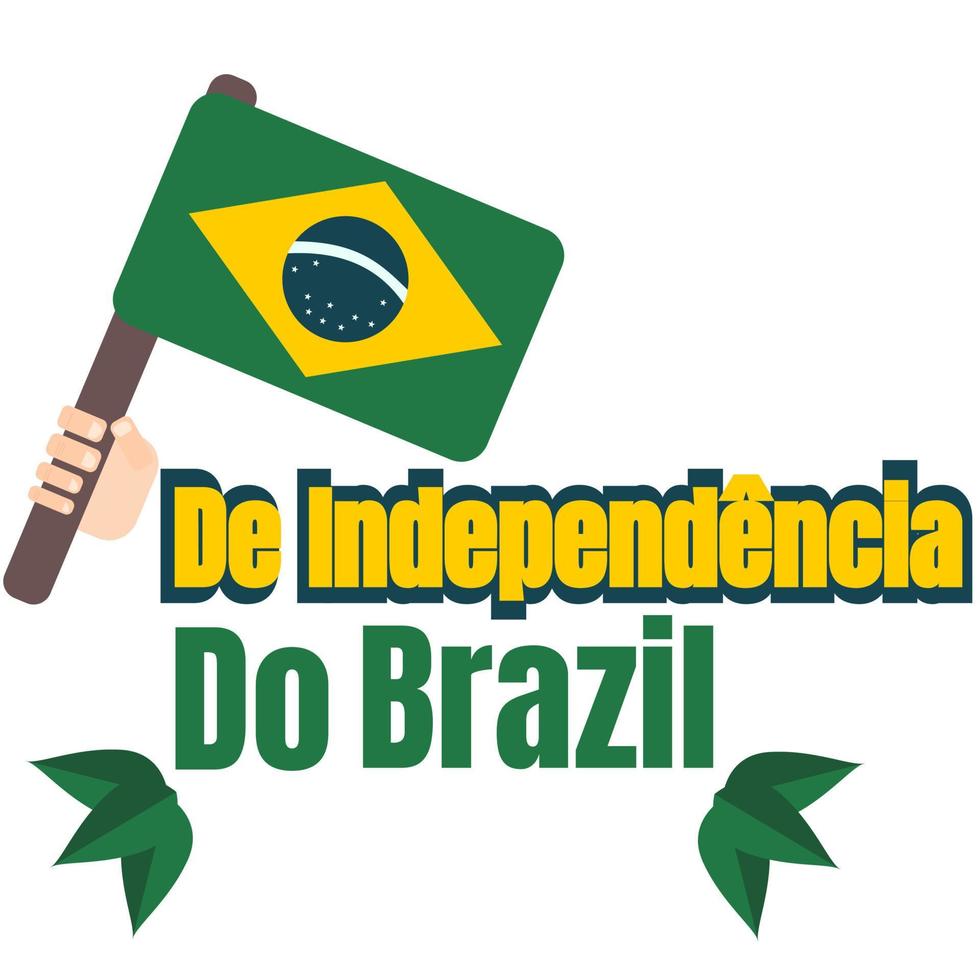 de independencia do brasil 7 settembre festa dell'indipendenza del brasil. modello di indipendenza del Brasile con decorazione a nastro e bandiera per il nostro modello di progettazione. vettore