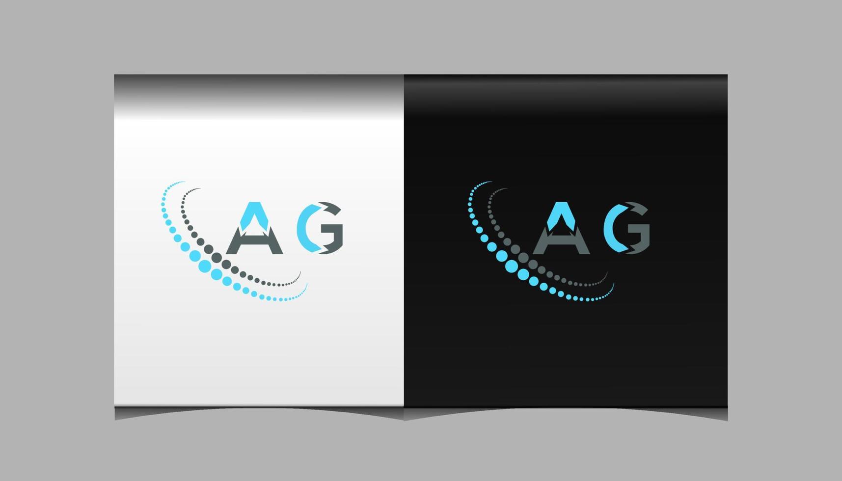 design creativo del logo della lettera ag. design unico. vettore