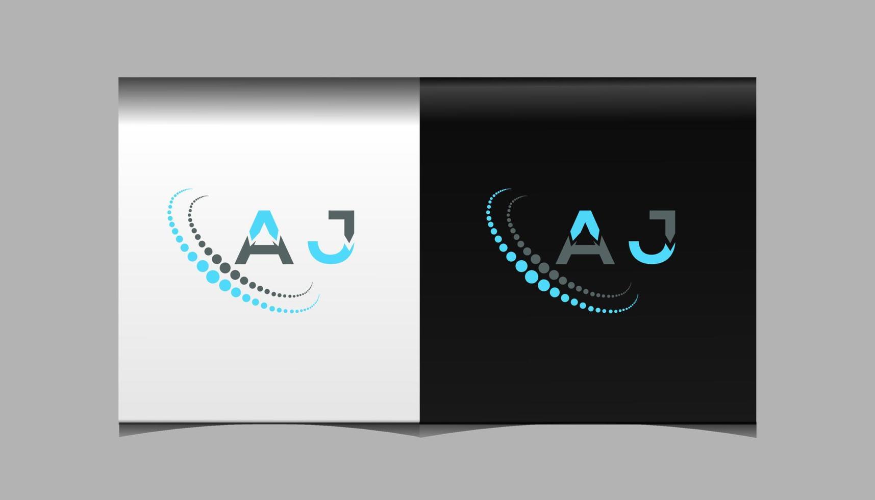 aj lettera logo design creativo. aj design unico. vettore