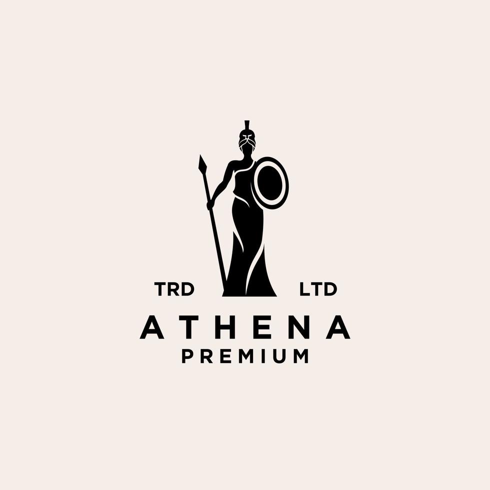 design del logo vettoriale premium dea atena