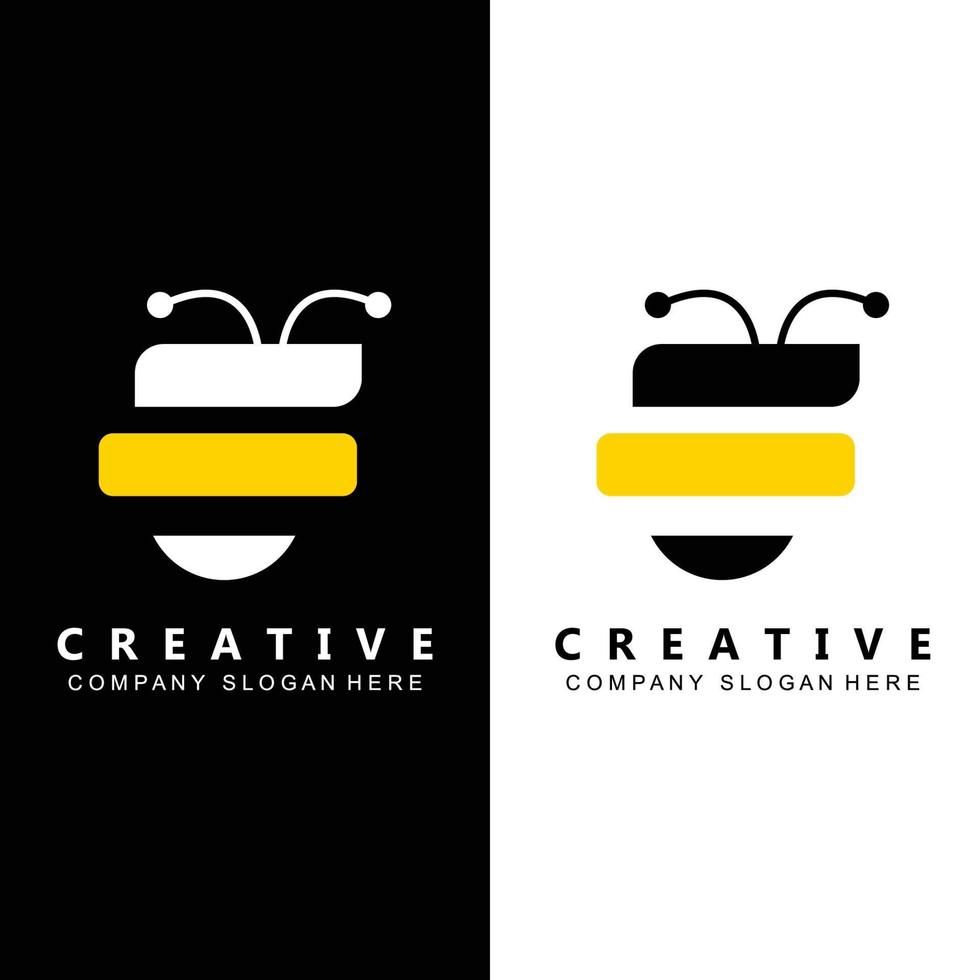 semplice logo vettoriale icona gratuita ape miele