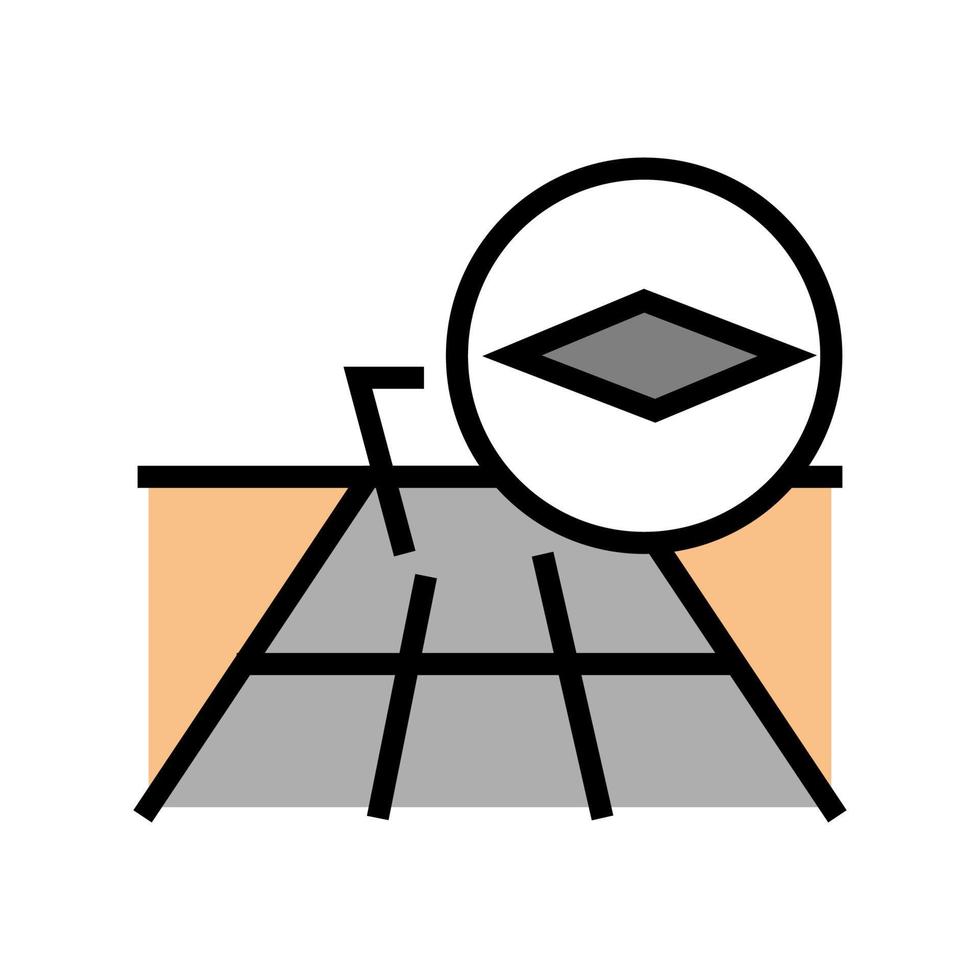 illustrazione vettoriale dell'icona del colore della strada delle lastre di cemento