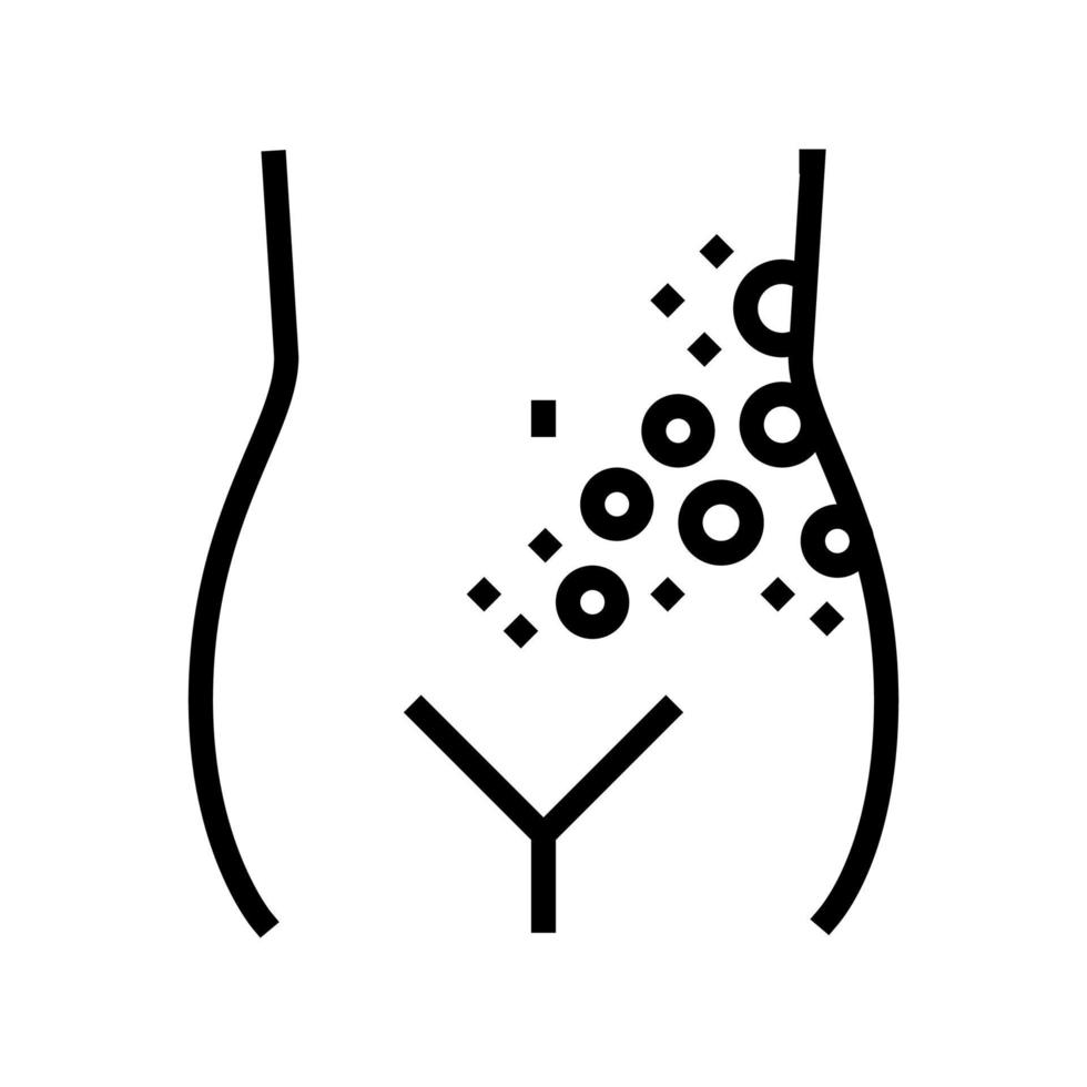 illustrazione vettoriale dell'icona della linea della malattia dell'herpes zoster