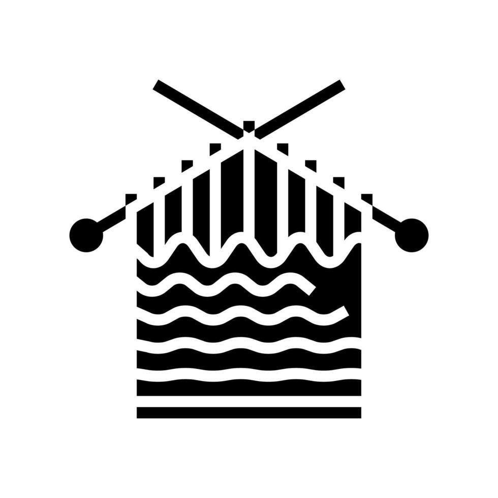 illustrazione vettoriale dell'icona del glifo di lavoro a maglia