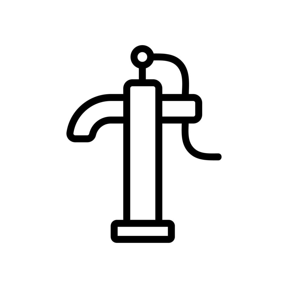 illustrazione del profilo vettoriale dell'icona della pompa dell'acqua