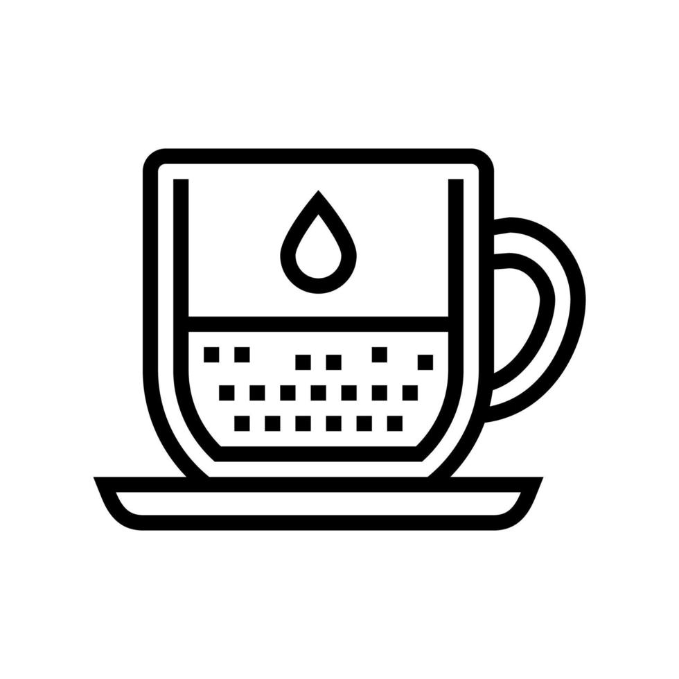 illustrazione vettoriale dell'icona della linea di caffè lungo