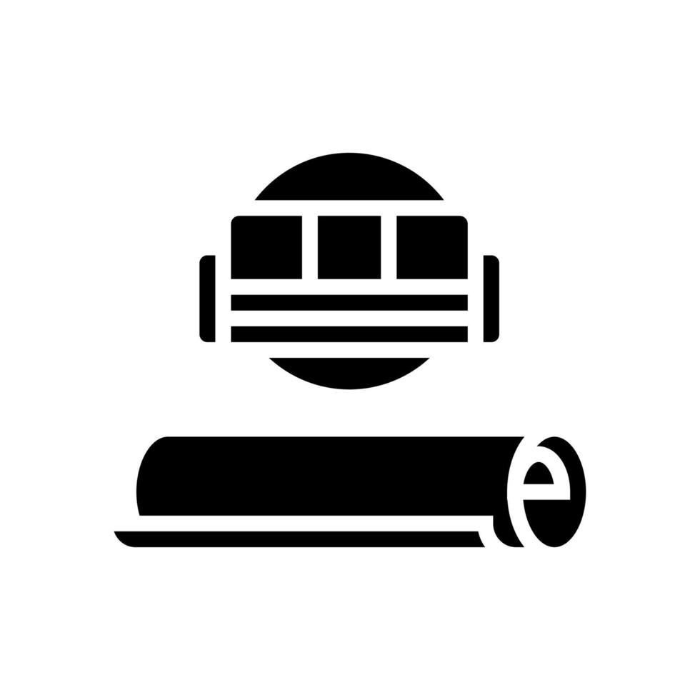 illustrazione vettoriale dell'icona del glifo tessile del rivestimento del divano