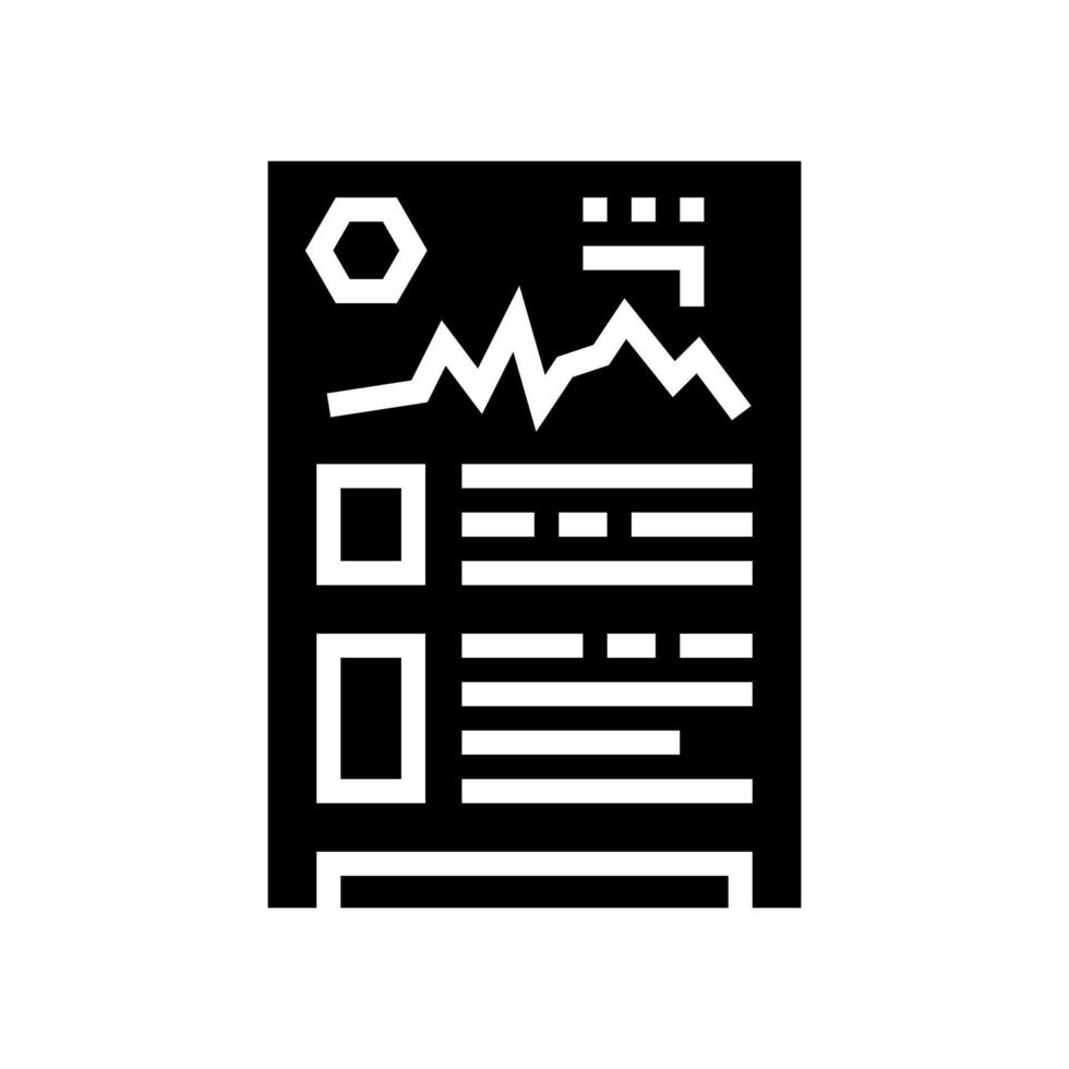 illustrazione vettoriale dell'icona del glifo del rapporto di vendita