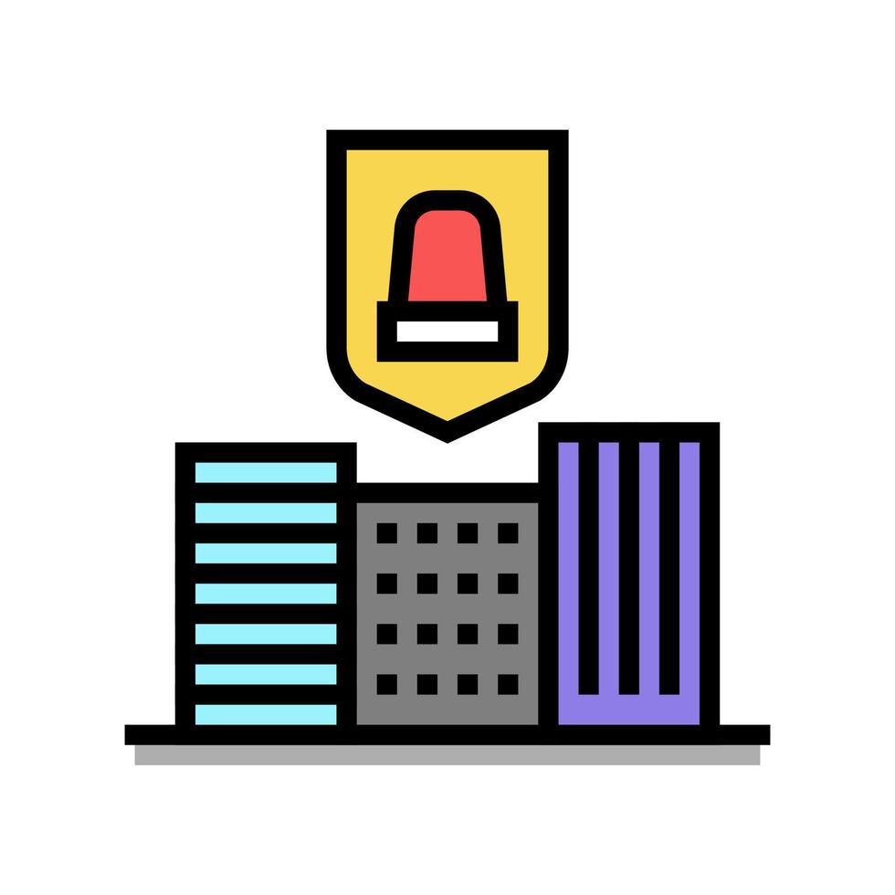 illustrazione vettoriale dell'icona del colore di protezione urbana della città