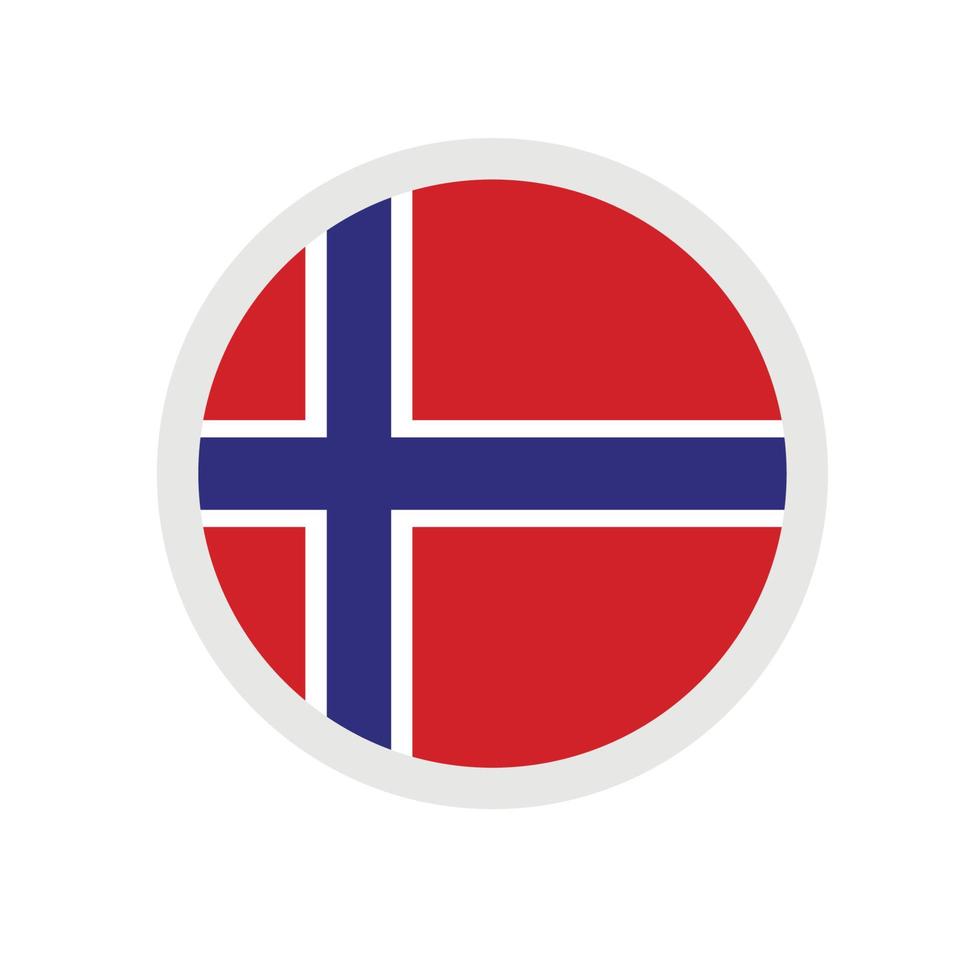 icona vettoriale rotonda, bandiera nazionale del paese.