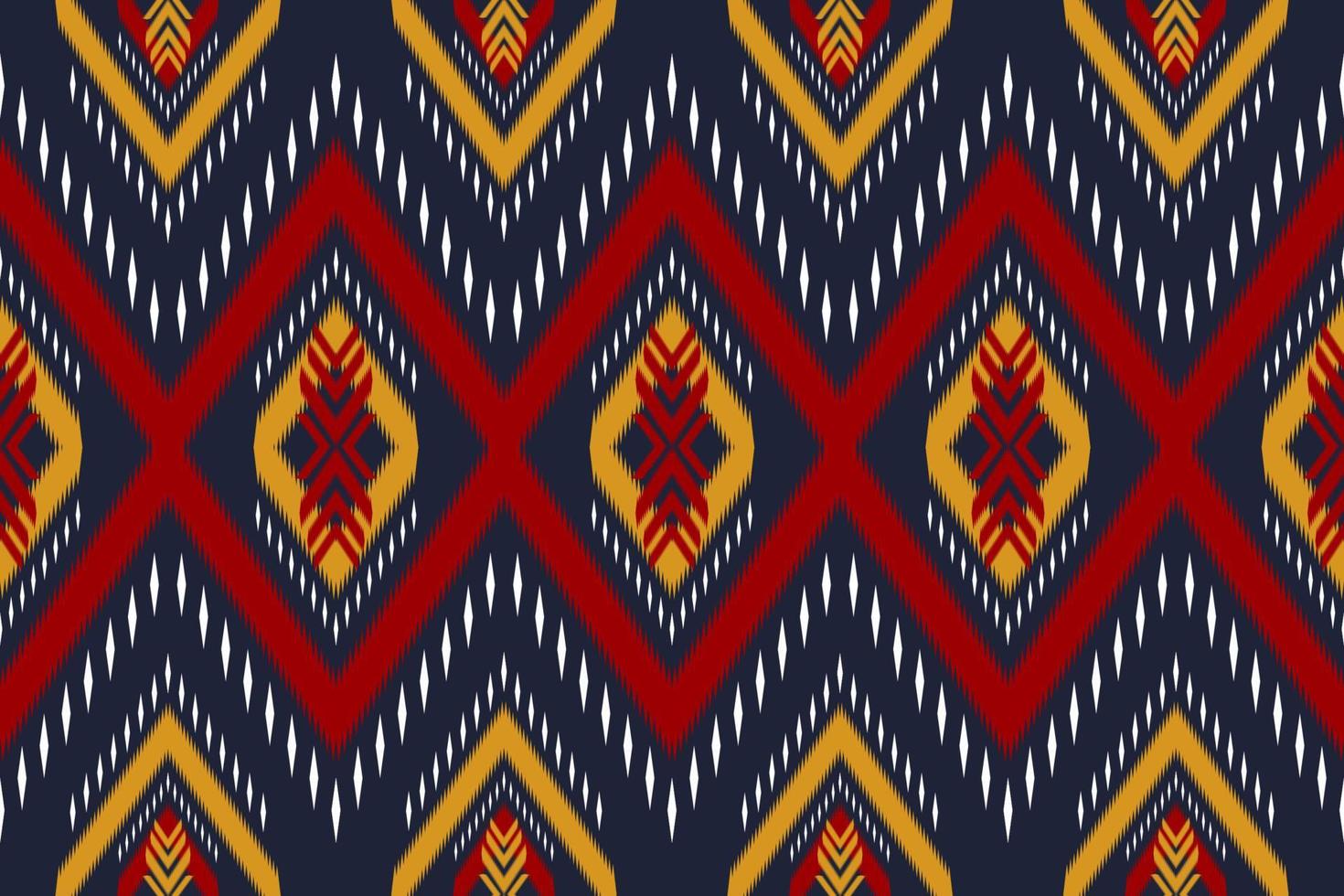 modello etnico astratto art. modello senza cuciture ikat in stile tribale, popolare e messicano. design per sfondo, carta da parati, illustrazione vettoriale, tessuto, abbigliamento, moquette. vettore