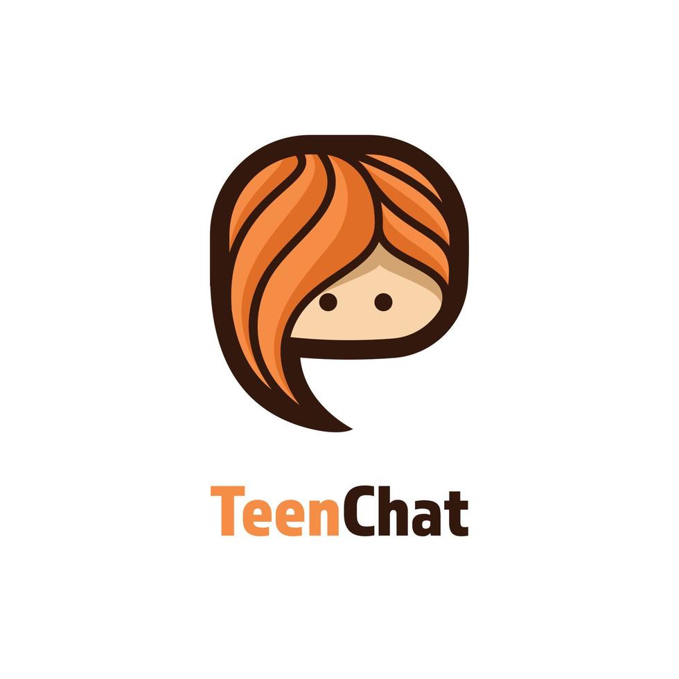 logo della chat per adolescenti vettore