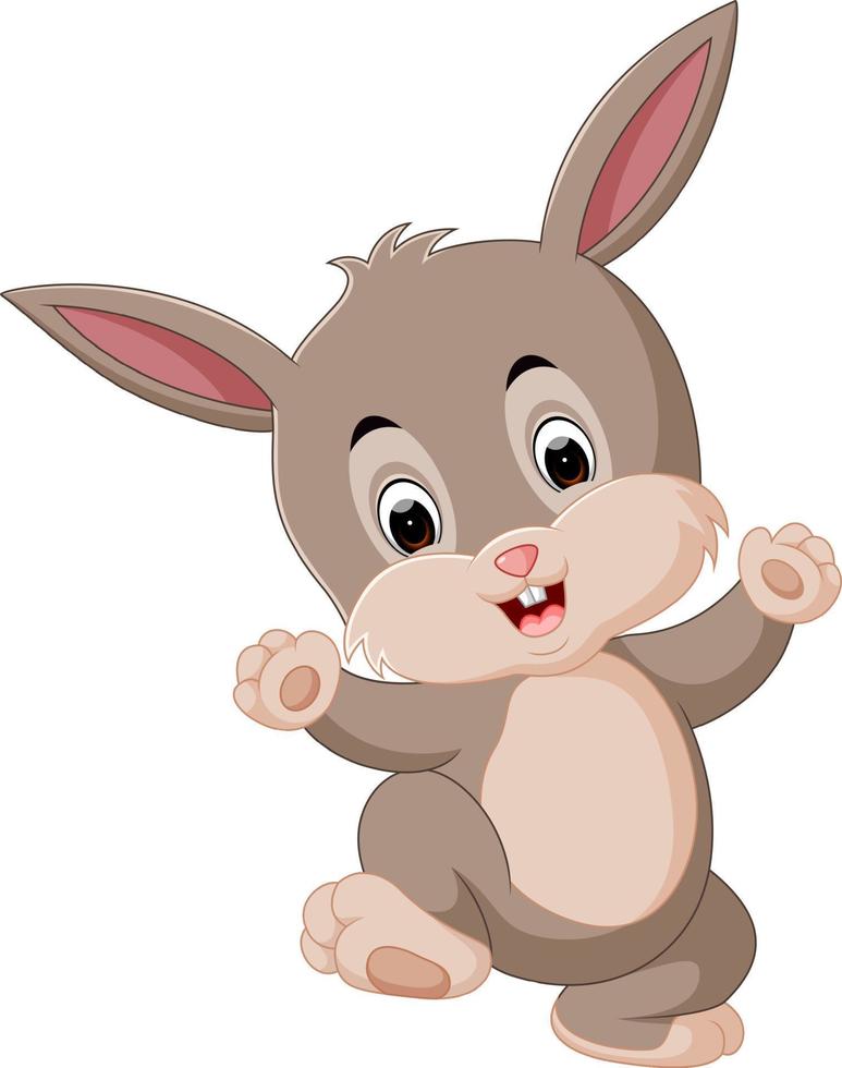 simpatico cartone animato coniglio vettore